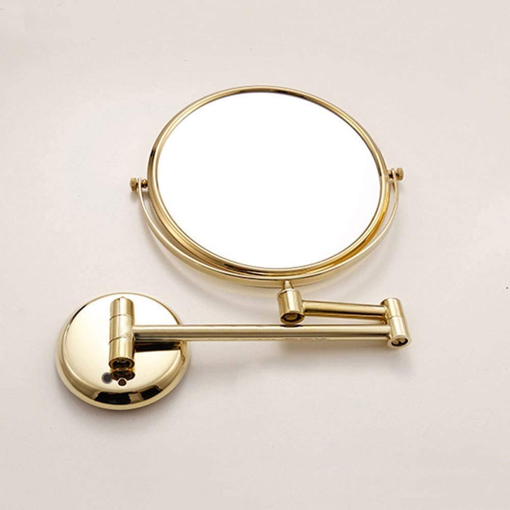 Specchio per Trucco da Parete 7x8 Pollici,Specchio ingranditore a Doppia Faccia con Rotazione a 360°,autoportante e Portatile per Trucco,rasatura e Cura del Viso.