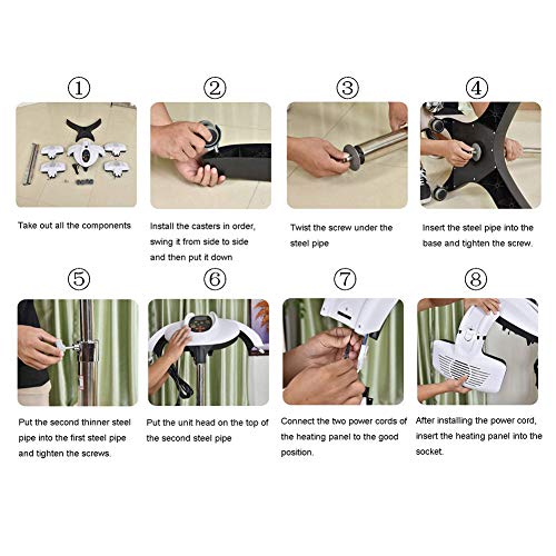 ATDRYER 950 W infrarood stand-up haardroger, droogkap, kapper, professioneel haar, permanente golvende kleur, versneller processor, timer, temperatuur instelbaar, salon haar meubels - Image 6