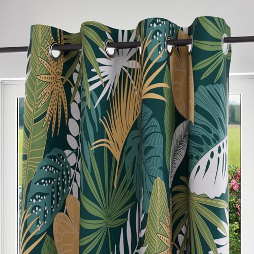 Soleil d'ocre, Rideau à Oeillets Pur Coton 135x250 Tanzanie