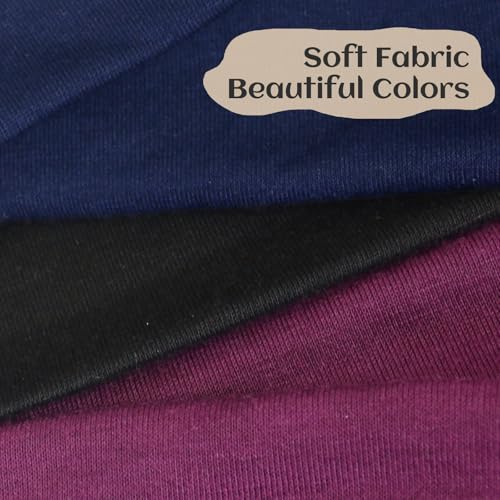 7-Inch Wide Headbands for Women – 3 Pack Soft Thick Turban Hair Bands - image 7