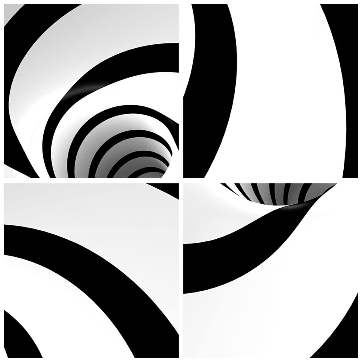 Vidrios Decorativos Tridimensional Espiral Marrón Cuadro