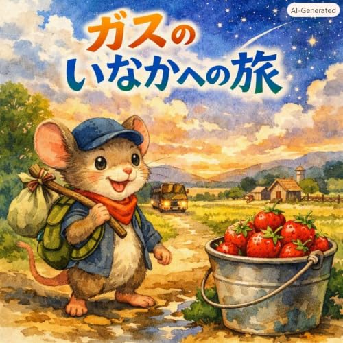 【動物の物語】都会のネズミのガスとイチゴいっぱいのバケツ