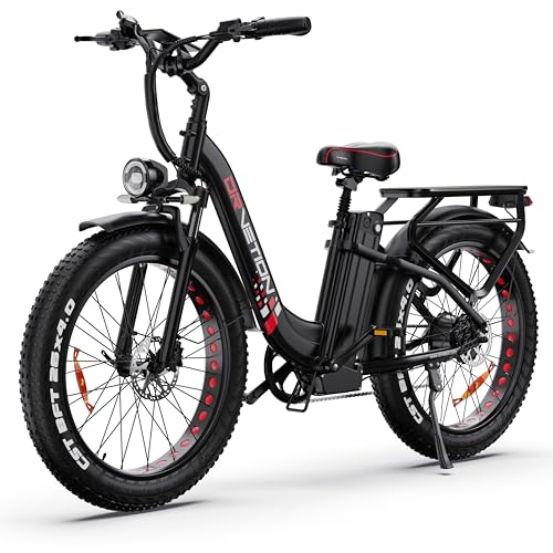 Woozis Bicicleta Eléctrica de Montaña, Cuadro de Aluminio, Frenos de Disco Hidráulicos, Cambio Shimano, Compatible con Batería Samsung, CST Fat Bike 20x4.0 (Amperio-Hora, 20)