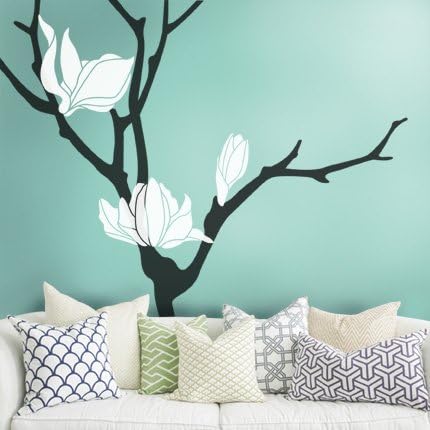 Magnolia Flower Tree Decal (Scheme C) - by Simple Shapes®