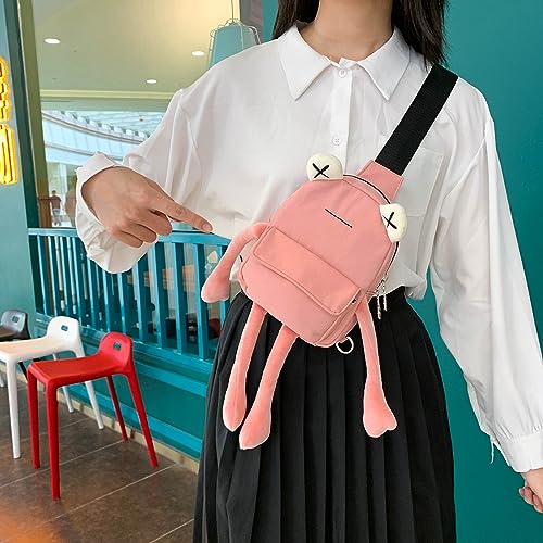 Image of Frog Crossbody Handbags For Women Men Cute Shoulder Bag Nylon Sling Chest Bag Casual Travel Hiking Daypack
