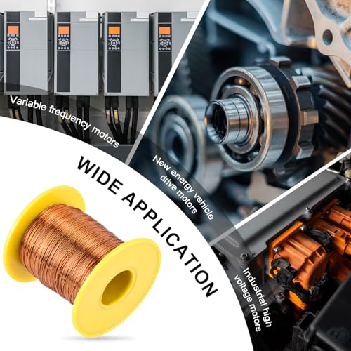 Alambre esmaltado de 24 AWG y 500g con recubrimiento de poliimida de alta temperatura para motores 6