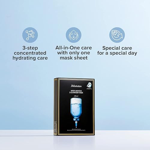 Miniatura 8 de JMsolution Water Luminous S.O.S Ringer Mask - Máscara facial para cuidado de la piel hidratante intensiva hidratante, suavizante, cuidado de la