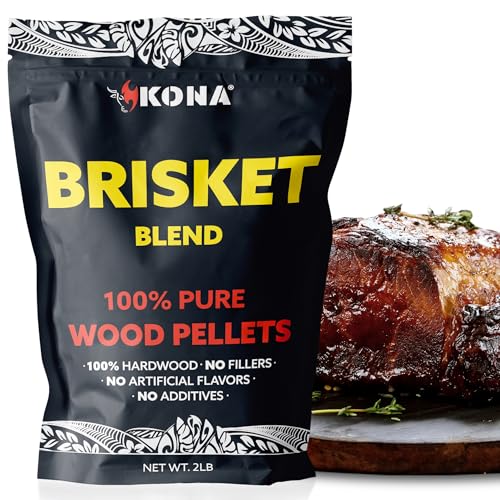 Kona Brisket Blend Smoker Pellets, Intended for Ninja Woodfire Outdoor Grill, 2 lb Resealable Bag