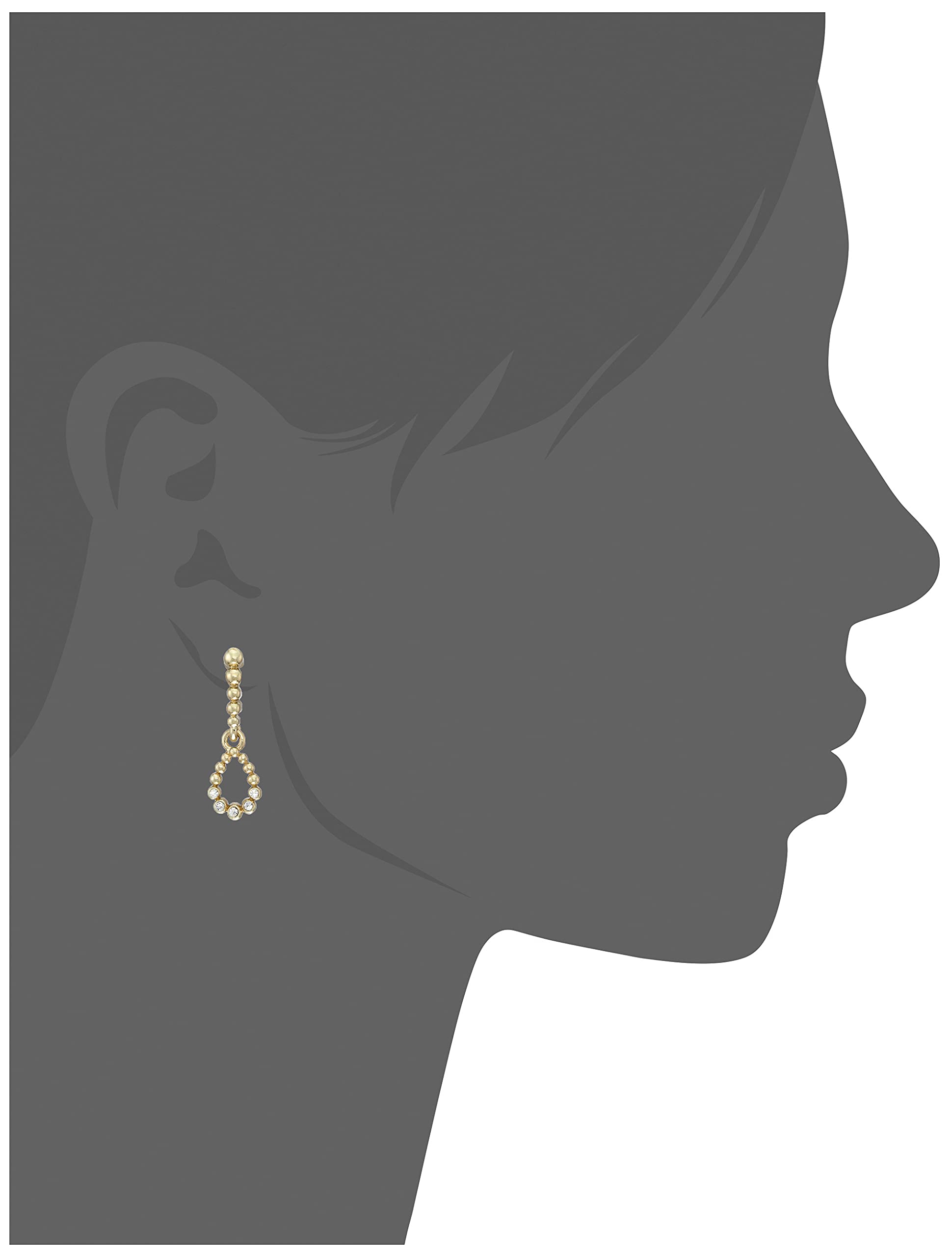 24Kt Plated Chain Earrings with Crystal