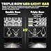 TURBO SII Led Light Bar 30/32Inch 441W Curved Triple Row Offroad Led Bar Waterproof 44100LM Spot Flood Combo + 4Pcs 4 Inch Led Pods Fog Lights + Wiring for Truck SUV Polaris Ranger RZR Golf Cart 4x4