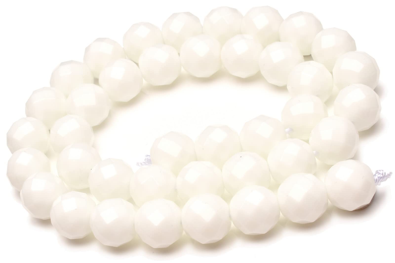 Amazon.co.jp: 【 福縁閣 】ホワイトオニキス 64面カット 8mm 1連 
