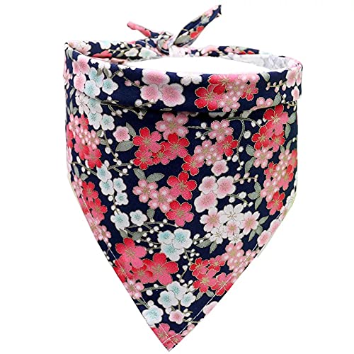 KUTKUT Floral Print Dog Tux | 100% Cotton Dog Bandana Scarf | Triangle Bibs Kerchief | for Puppy, Small, Medium Large Dogs and Cats (B096XXDC6G) Amazon Price History, Amazon Price Tracker