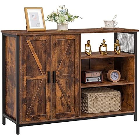 WEENFON Storage Cabinet for Living Room, Bedroom, Brown WFSNG01F Cover