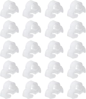 PATIKIL 20 Pcs Plastic Hose Clamps, 1/4 Inch Heavy Duty Speedy Double Snap Grip Ratcheting Adjustable Clamp for Hose Flow, White