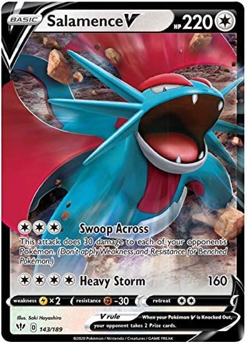 Pokemon Salamence V - 143/189 - Ultra Rare Darkness Ablaze