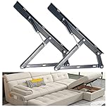 Storage Ottoman Hardware,Hydraulic Ottoman Hinge,Scissors Hinge Large,DIY Furniture Hardware, Black (2pcs)