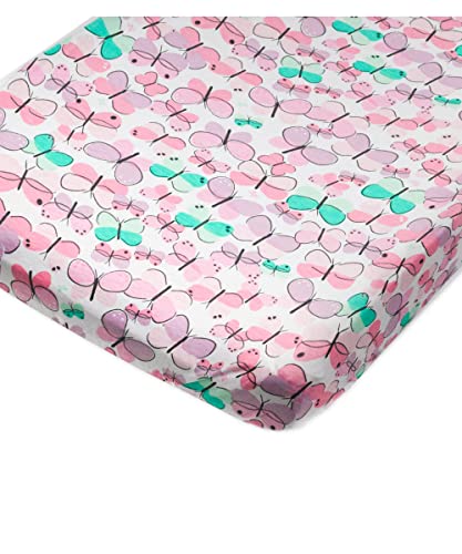 Image of HonestBaby Unisex-Baby Classics Fitted Crib Sheets Set Standard Mattress, 100% Organic Cotton Baby Boys, Girls, Neutral, 2 Pack - Compass, One Size