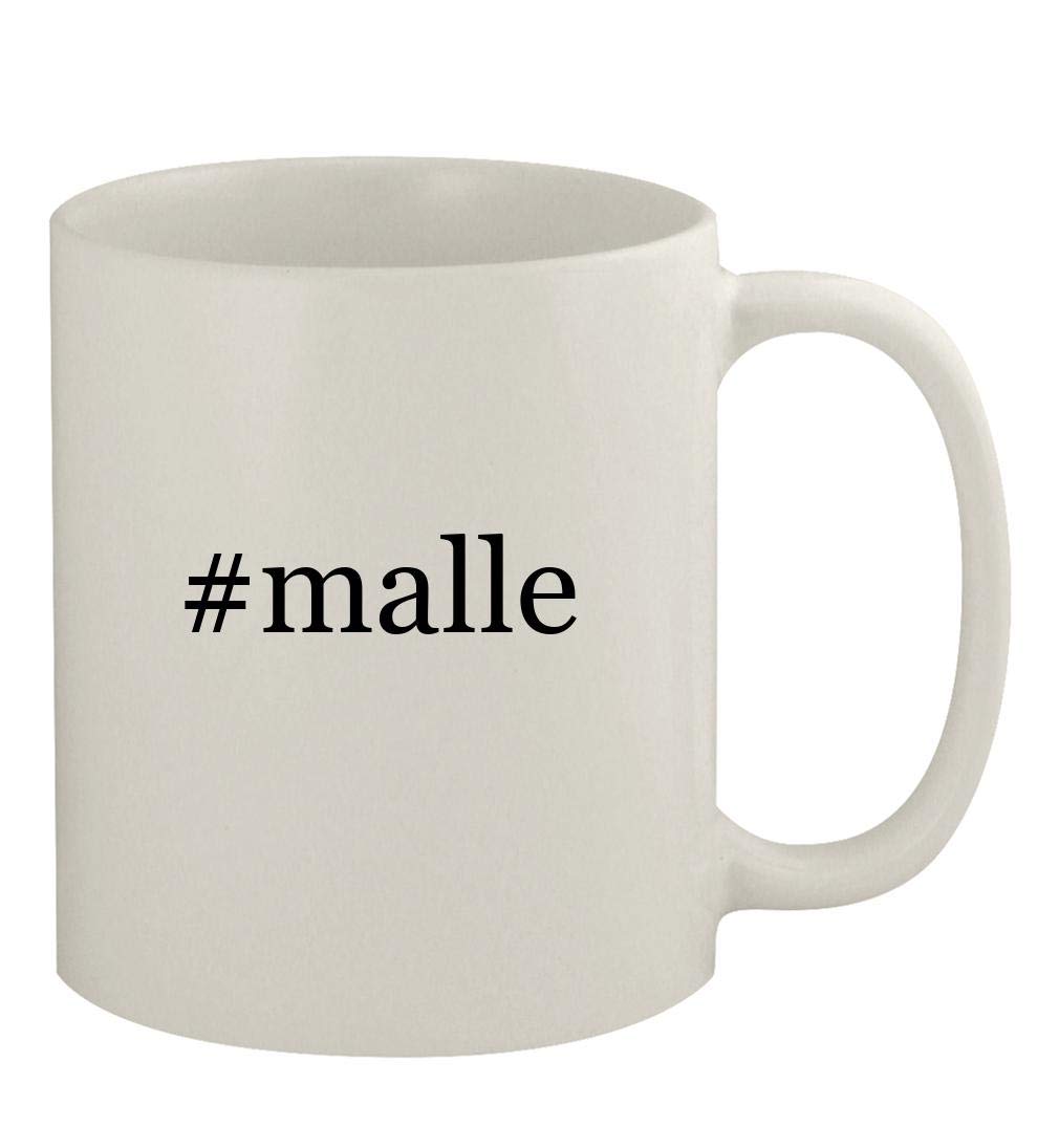 Knick Knack Gifts #malle - 11oz Ceramic White Coffee Mug, White