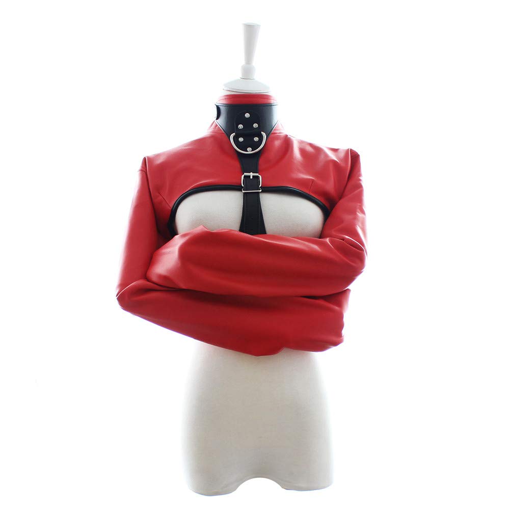 Monogant BDSM Armbinder Sac de restraint Menottes (Rouge)