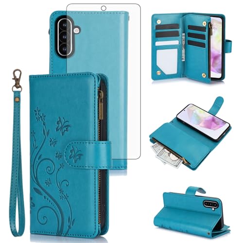 Étui Samsung Galaxy A36 5G Asuwish avec protection écran en verre trempé et fentes pour cartes
