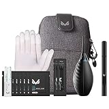 Contenido del envío: 8 paños de microfibra, 1 spray de limpieza, 1 fuelle de soplado, 1 guantes antiestáticos, 4 varillas de algodón de limpieza, 1 lápiz para lentillas, 1 bolsa de transporte