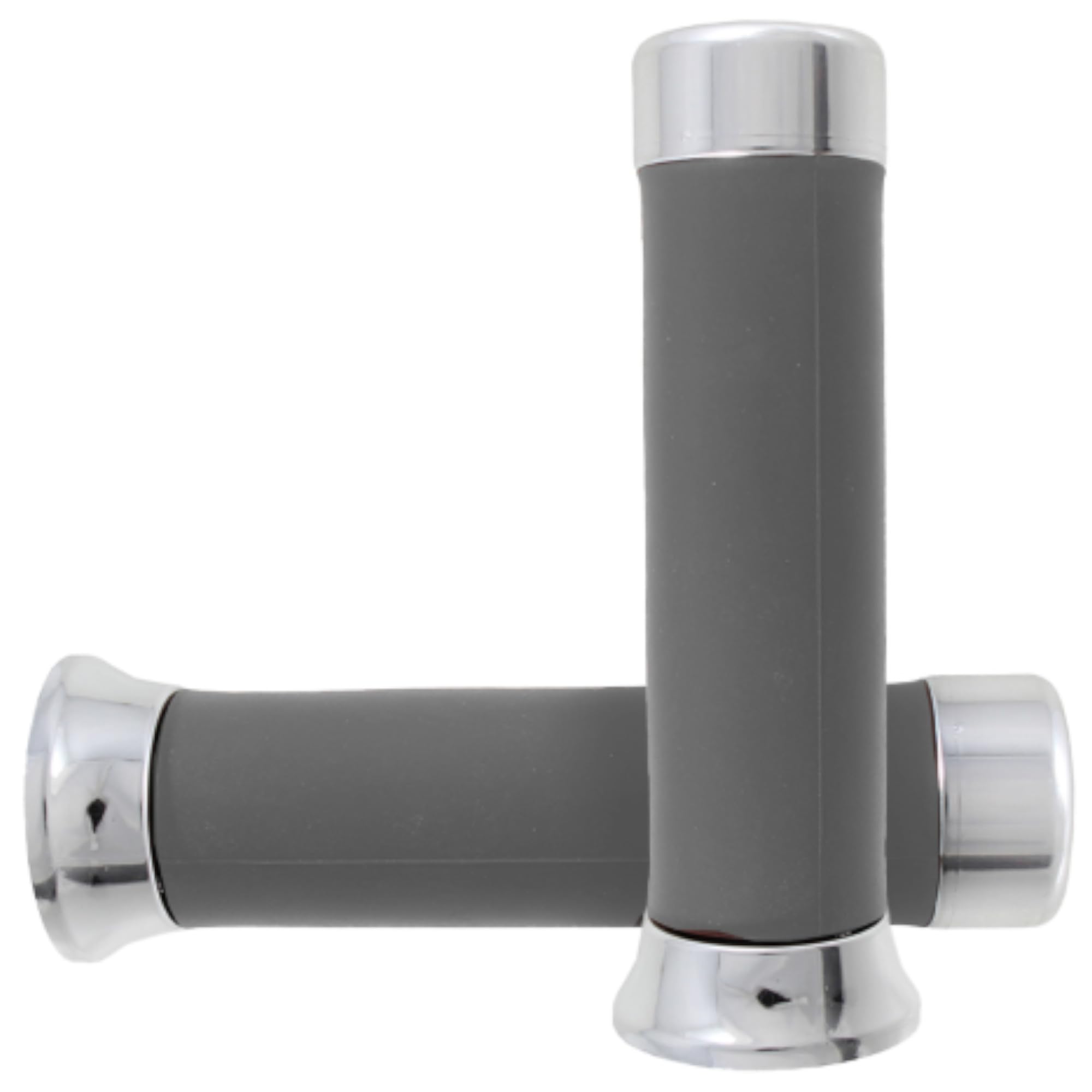 cyclingcolors Motorcycle Grip 130 mm Diameter 24 mm Rubber Handlebar Compatible with Vespa PX, Grey