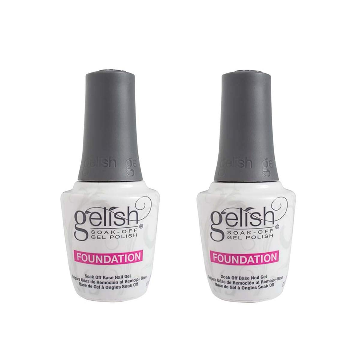 Gelish Harmony 0.5 Fluid Ounce Soak-Off Foundation Gel Nail Polish Base (2 Pack)