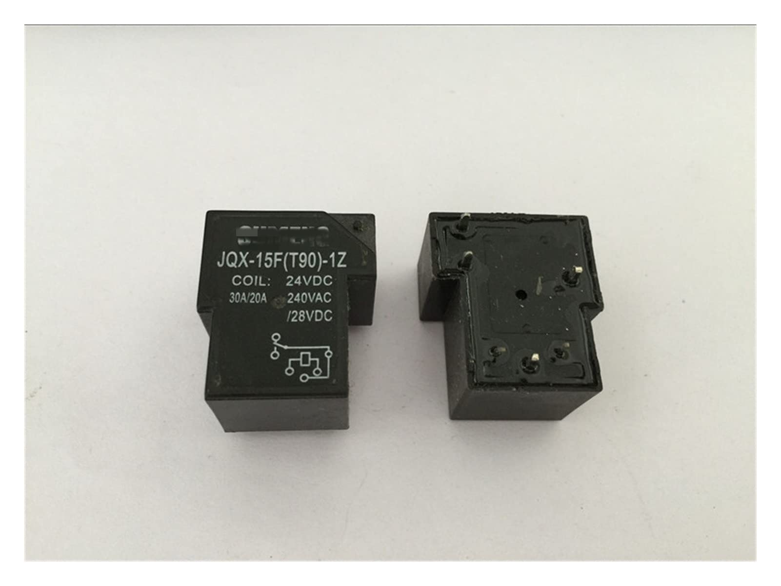 AQHYEBNSR 2PCS JQX-15F DC24V small electromagnetic relay 30A PCB power Mini