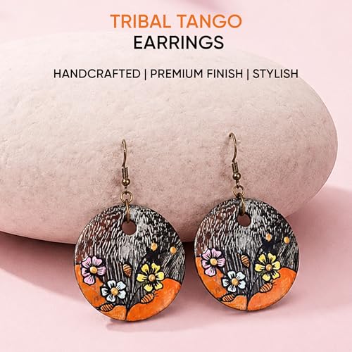 Image of Handcrafted Bohemian & Tribal Earrings for Women - Ethnic Brass, Floral & Festival-Inspired Statement Designs in Drop, Dangle, Hoop & Stud Styles