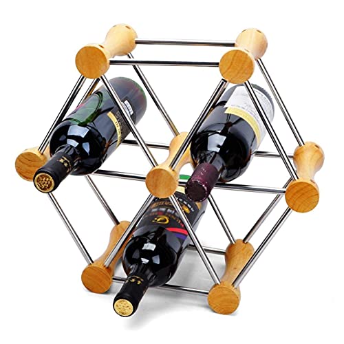 Soporte para botellas de vino moderno en acero inoxidable miniatura 2