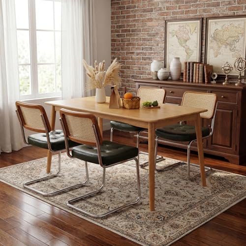 Rattan Cane Dining Chairs Set of 4