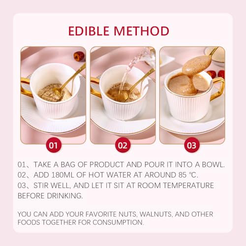 Image of SIJIYUNLI-Red Nourishing Powder 245g /8.64oz Boiled Free Brewing Nutritious Breakfast, Five Kinds of red Grains, no Essence, no Pigment, no Preservative, containing 7 Small Bags