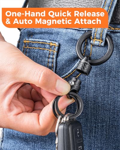 Image of Magnetic Quick Release Keychain, Detachable Magnetic Pull Apart Key Chain Holder for Men Women-Secure Lock System
