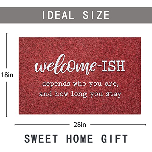 JJUUYOU Welcome Mat Low Profile Floor Mat Front Doormat - Image 2