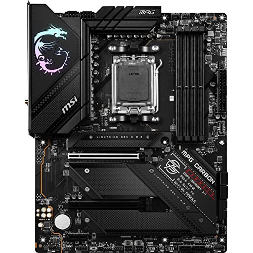 Image of MSI MPG B650 Carbon WiFi Gaming Motherboard (AMD AM5, ATX, DDR5, PCIe 4.0, M.2, SATA 6Gb /s, USB 3.2 Gen 2, HDMI /DP, Wi-Fi 6E, AMD Ryzen 7000 Series Desktop Processors)