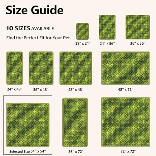 Image of Washable Pee Pads for Dogs, Reusable Puppy Potty Training Pads, Ultra-Absorbent Thick Waterproof Leak-Proof Non-Slip Pads & Mat for Crate, Playpen, Floor, Whelping & Housebreaking , 2 Pack 54 inchx54 inch