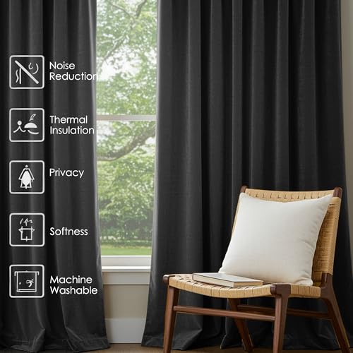 Luxurious Crushed Velvet Curtains 90x90 Inch Grey Blackout Panels for Living Room - Soft Thermal Protection with Matching Tiebacks - Image 7
