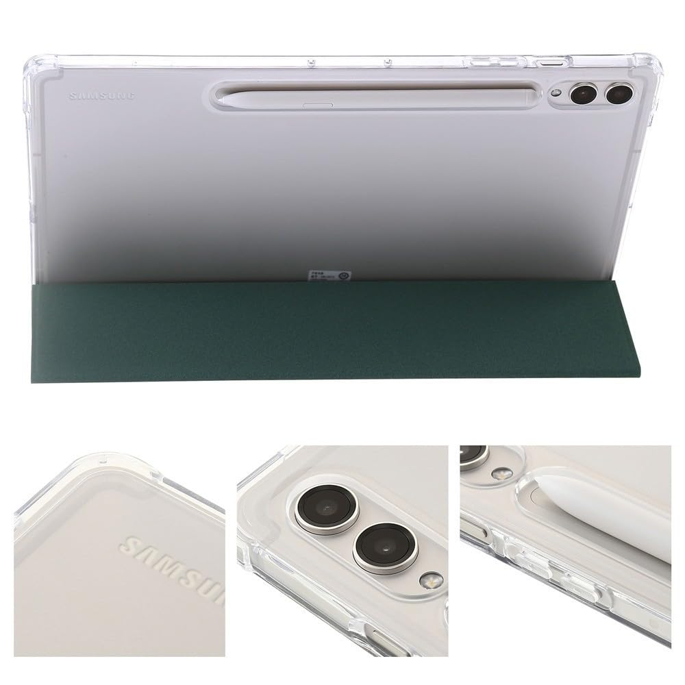 Generic etui kompatybilne z Samsung Tab A9 8,7 SM-X110 (kolor: lawendowy szary) skórzany przezroczysty silikonowy twardy pokrowiec z klapką
