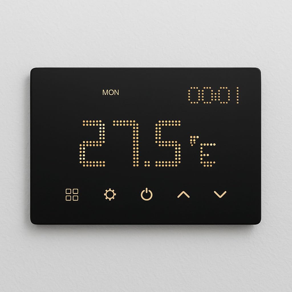 gloca Termostato programable empotrable 230 V pantalla táctil (negro)