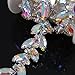Phicmanlo 1 Yard AB Rhinestone Close Chain Trimming Applique for Sewing Craft, Jewelry Making, DIY Crafts Wedding Party Embellishments (Silver AB)