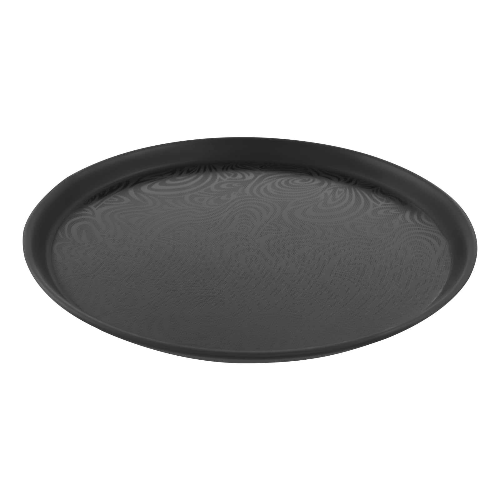 Plateaux de service ronds antidérapants pack de 8 noir 35 cm