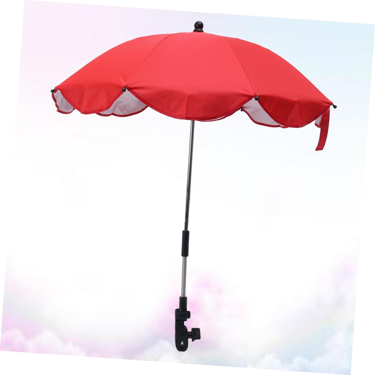 Ombrellone per Passeggino Ombrello Protezione Uv, Rosso 8 Raggi