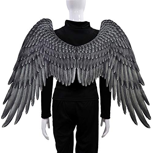 Himine Non-Woven Fabric Festive Party Angel Wings Suitable For Men And Women Decorative Wings (Black) #TOP1