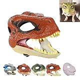 Dog Dinosaur Mask, Dinosaur Mask for Dogs, Dinosaur Mask Moving Jaw, Skull Dog Mask with Lifelike Teeth and Open Jaw (D)