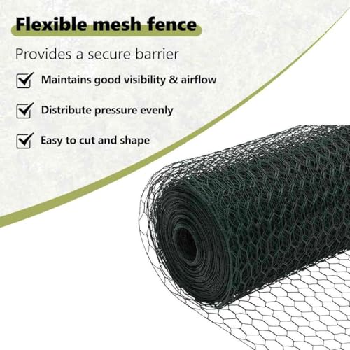 vidaXL Zaun mit Pfosten Grün 1 x 50 m Stahl und PVC, Verstellbare Außenumzäunung, moderner Gartenzaun, stabiler Raumteiler, vielseitige Sichtschutzlösung für Gärten