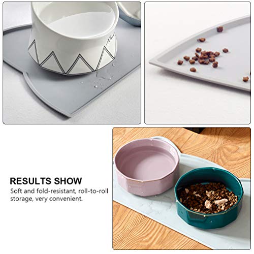 VILLCASE Tapete de AlimentaÃ§Ã£o de Alimentos Tapete de Silicone para Alimentos para CÃ£es Tapete pa