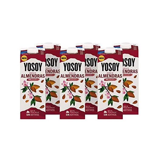 Yosoy - Bebida Vegetal de Almendras sin Azúcar - Caja de 6 x 1L