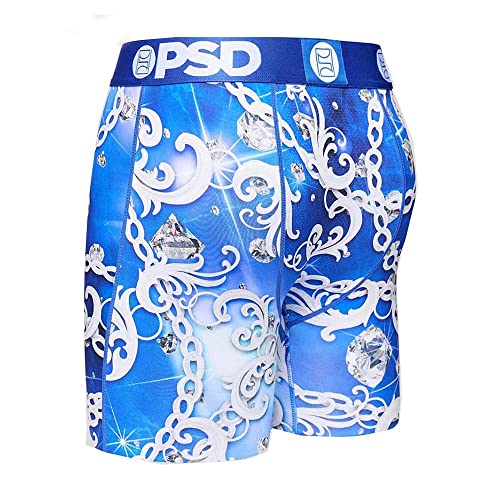 PSD Men's Blu Sterling Boxer Briefs, Blue, L3