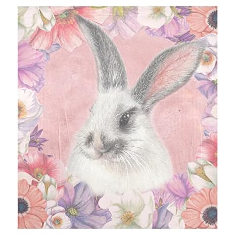Naanle Easter Dishwasher Magnet Cover Cute Rabbit Front Dishwasher Cover Magnetic Home Cabinet Decals Appliances Stickers Refrigerator Decorative 23" x 26" Cover