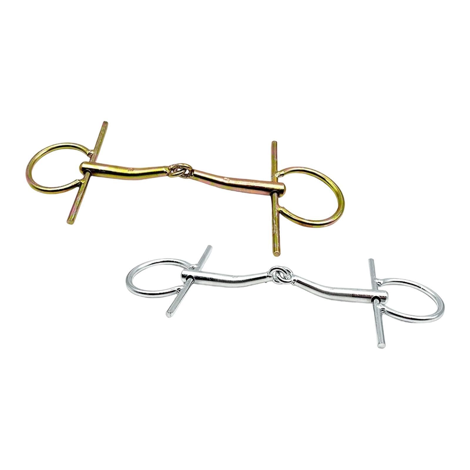 Horse Mouth Bit Professional Daily Sports Outdoor Equipment Ring Snaffle Bit Gold-image-24